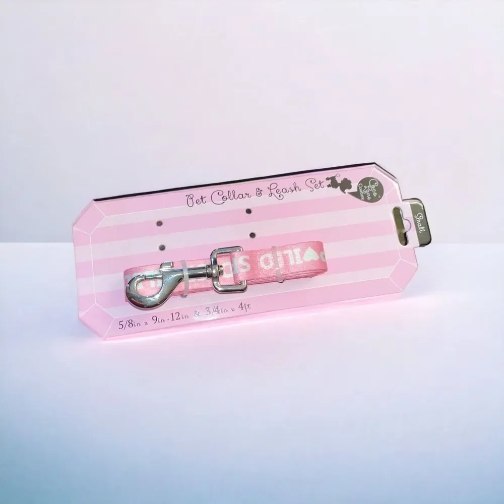 Pink Dog Leash SPOILED in White Letters 4.5” long 3/4” wide NWOT